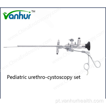 Conjunto de uretrocistoscópio pediátrico de instrumentos cirúrgicos